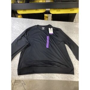 Members Mark Mens Favorite Soft Pullover Black XXL MM25549 Long Sleeve Pocket